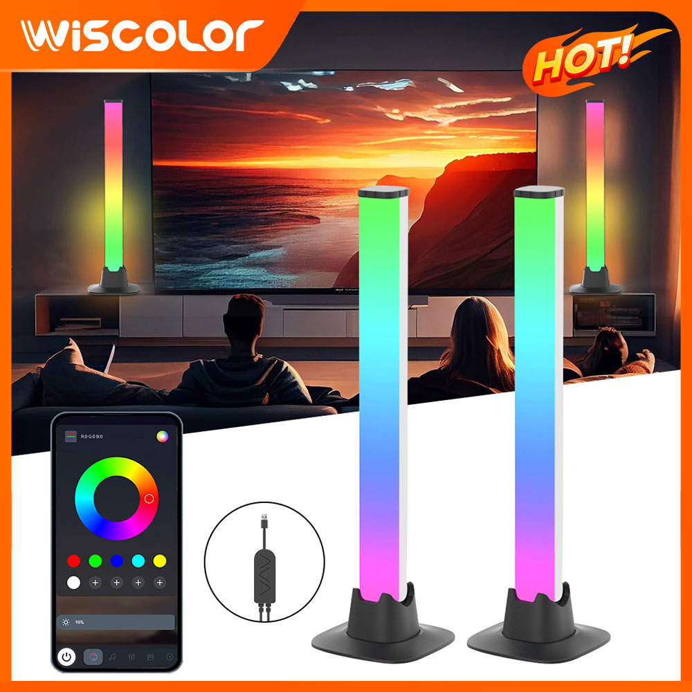 Desk Setup With Tv - Desktop Setup RGB LED-lichtbalk Bluetooth Smart