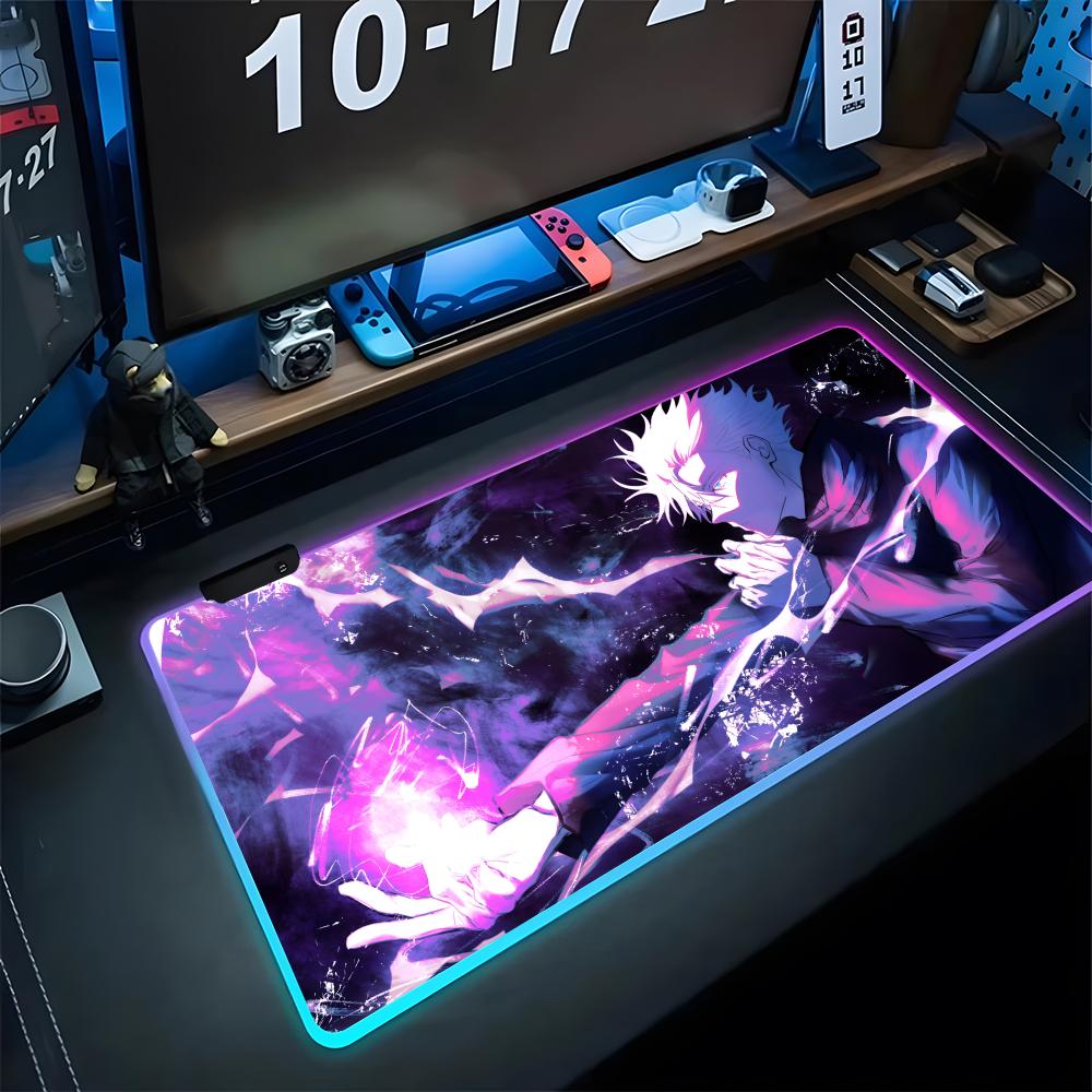 Desk Setup For Laptop - Anime J-jujutsu K-kaisen Muismat Gaming Rgb