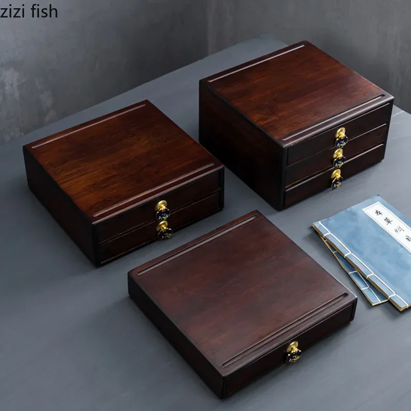 Drawer Organizer Bamboo - Thee Taart Opbergdoos Bamboe Lade Opbergdoos