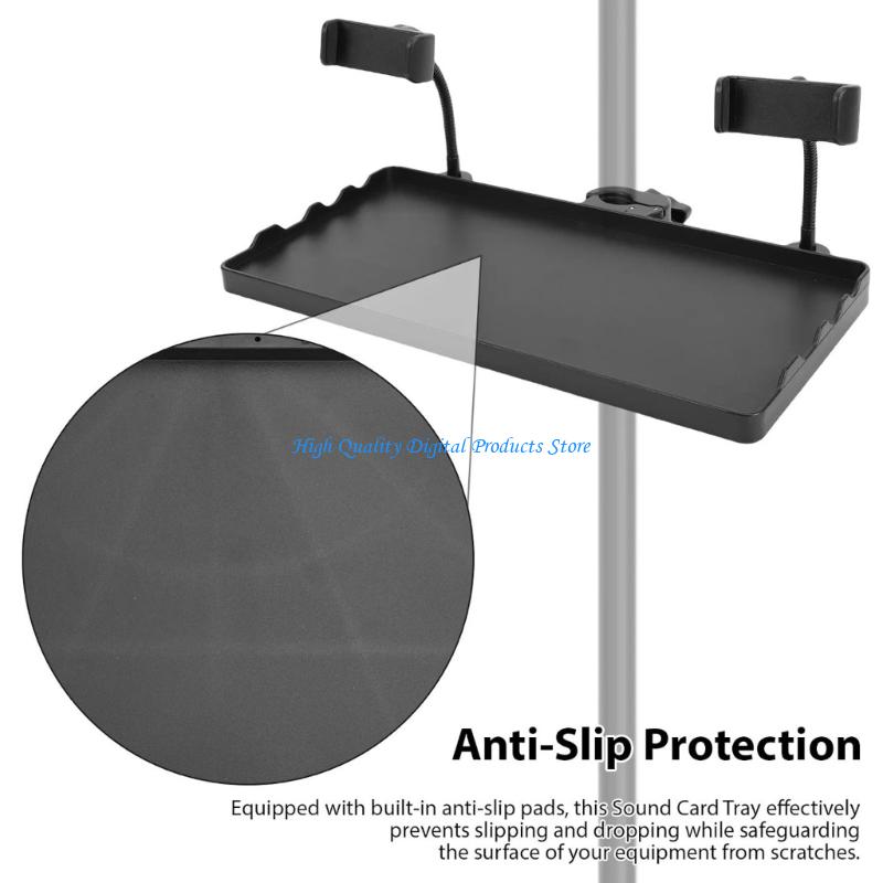 Desk Setup Streaming - U2JE microfooncliphouder voor telefoonstreamingaccessoires, lichtgewicht ABS-organizers