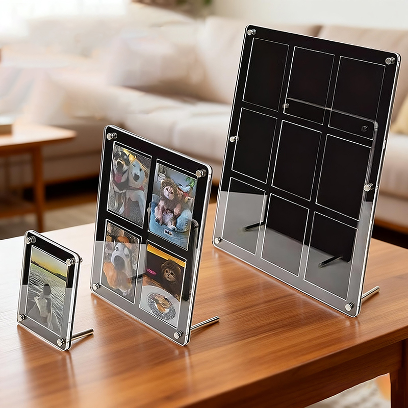 Desk Setup Photo - Transparante acryl multi-grid fotodisplay standaard, desktop