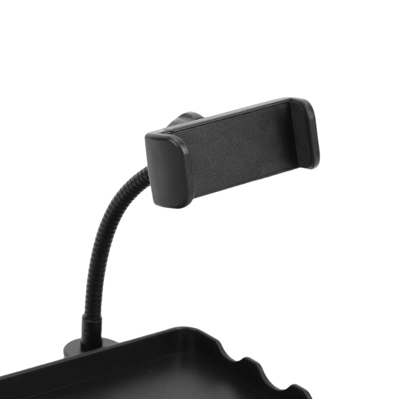 Desk Setup With Mic - Telefoonopname instellen Microfooncliphouder voor makers, ABS-bureauorganisatoren