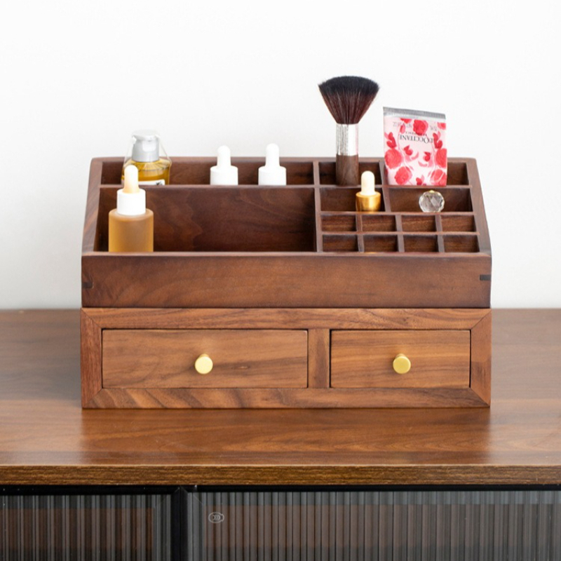Drawer Organizer Bamboo - Organizer van massief hout met dubbele
