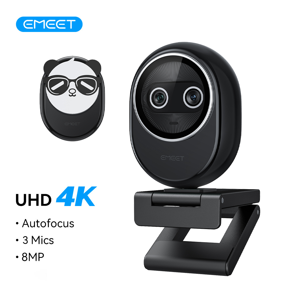 Desk Setup Streaming - Webcam 4K EMEET Dual-Camera AI-aangedreven 4K-camera