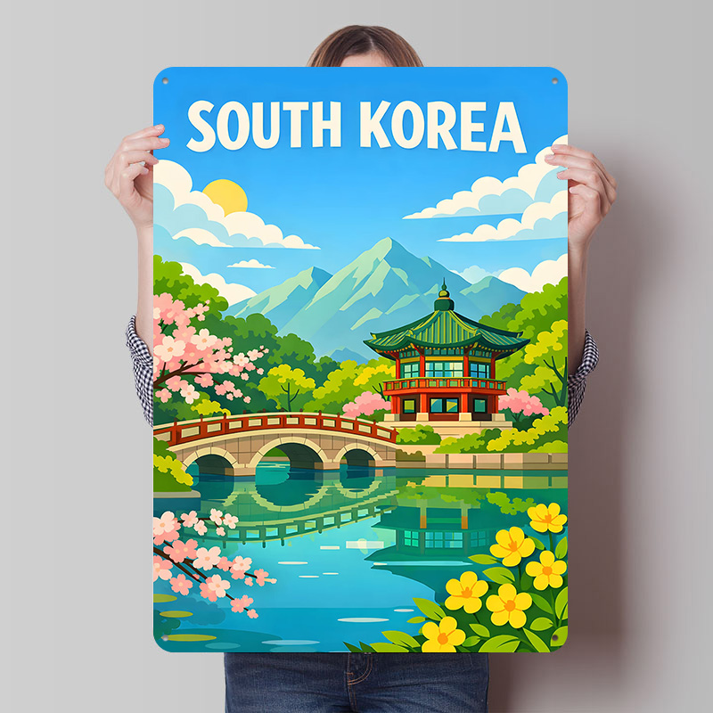 Zuid-Korea reisposter op maat  - Desk Setup Vintage recensie en prijs