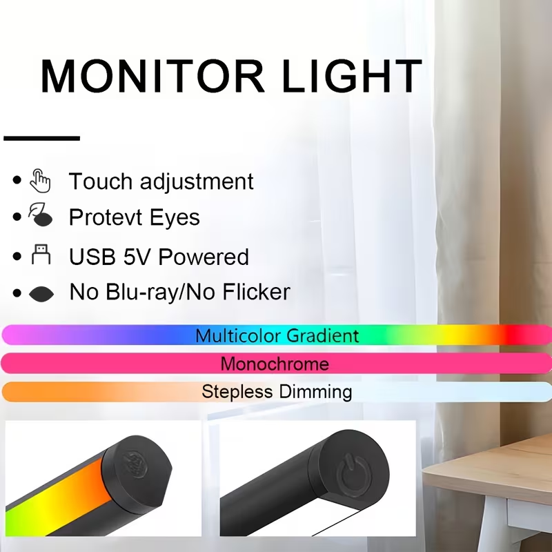 LED-monitorlichtbalk 30cm 40cm - Desk Setup For Studying recensie en prijs