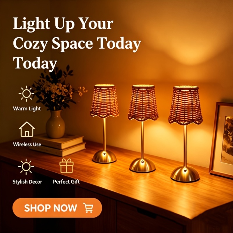 Boheemse geweven rotan kunstta - Desk Setup Lamp recensie en prijs