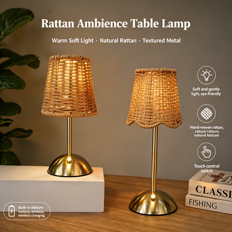 Boheemse geweven rotan kunstta - Desk Setup Lamp recensie en prijs