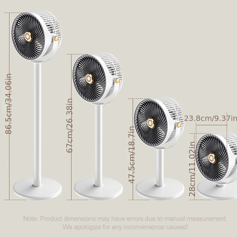 Type-C oplaadbare vloerventila - Desk Setup Home recensie en prijs