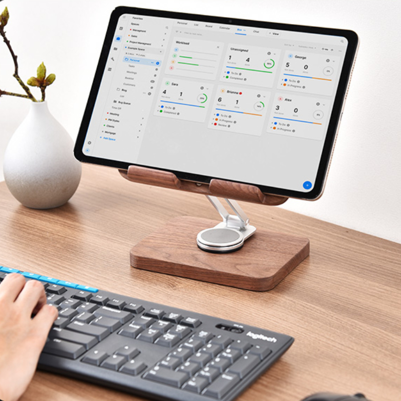 iPad-standaard van zwart noten - Desk Setup For Studying recensie en prijs