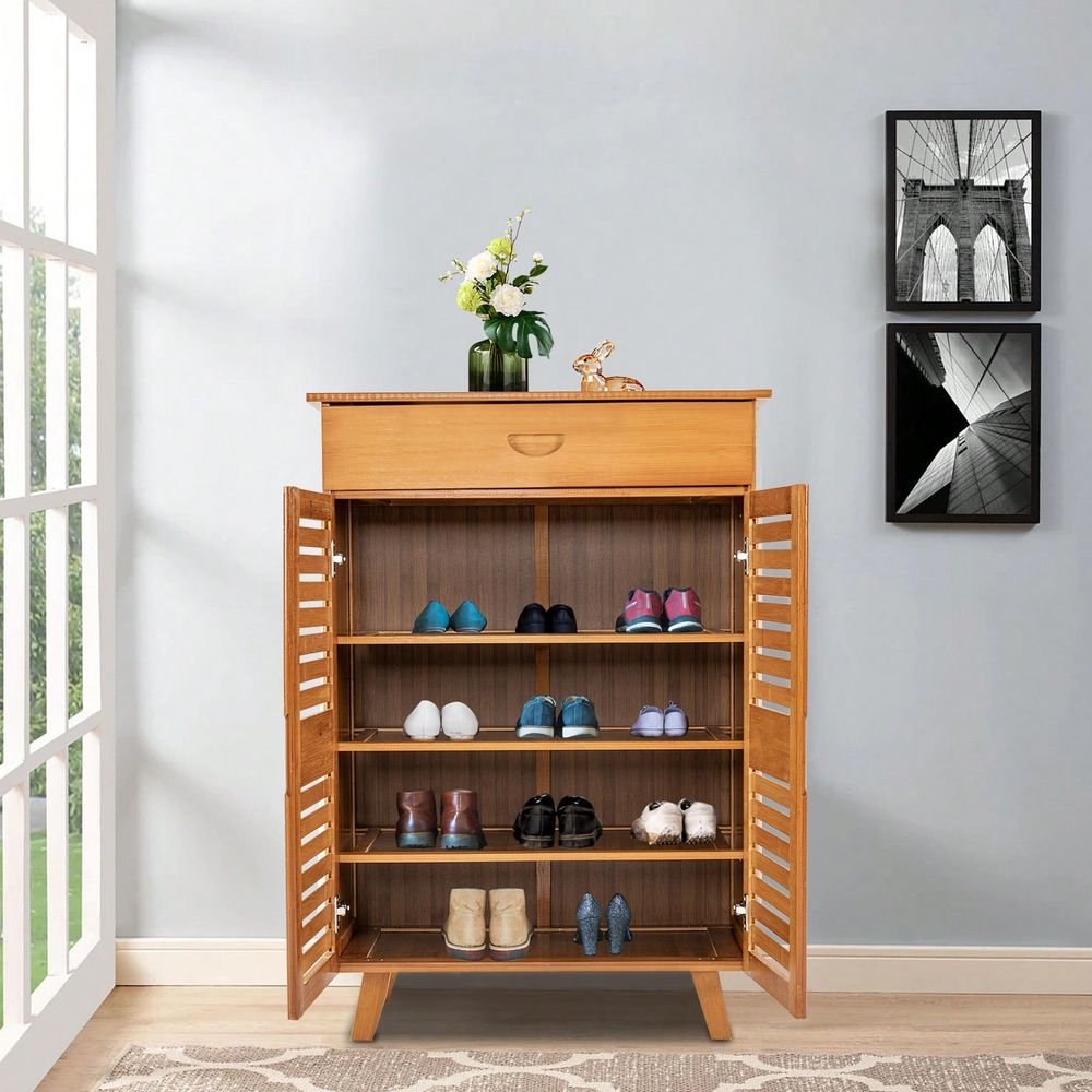 Bamboe schoenenkast met 2 deur - Drawer Organizer Bamboo recensie en prijs