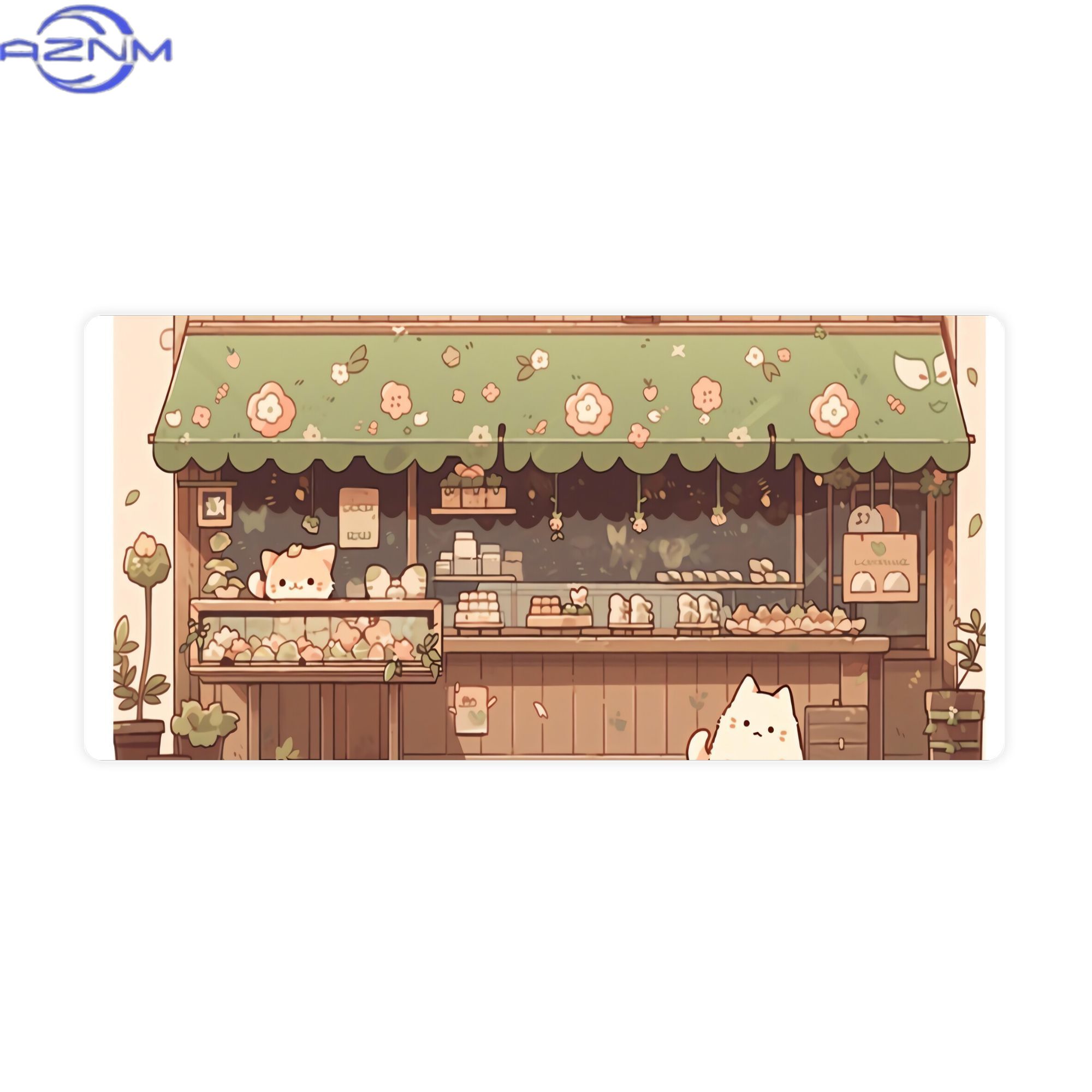 Cat Bakery Aesthetic Green Sho - Desk Setup Streaming recensie en prijs