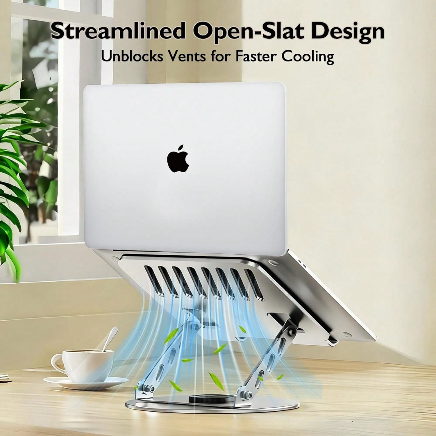 360 °   Draaibare laptopstanda - Desk Setup Macbook recensie en prijs