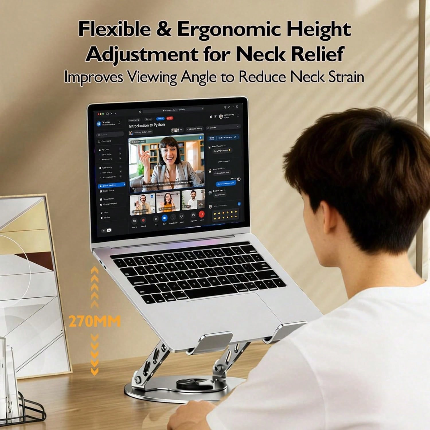 360 °   Draaibare laptopstanda - Desk Setup Macbook recensie en prijs