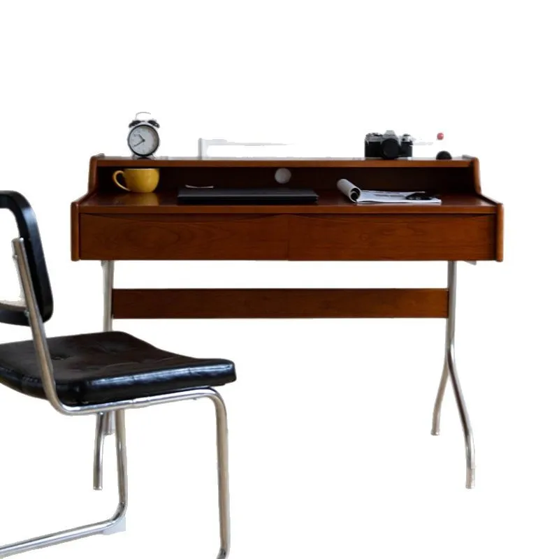 Retro bureau van massief hout, - Desk Setup For Studying recensie en prijs