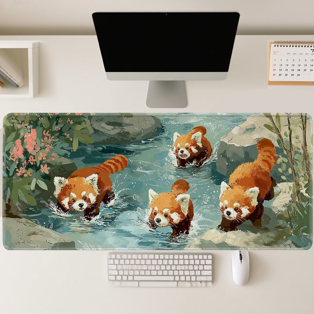 Vier rode panda's spelen in ee - Desk Setup Streaming recensie en prijs