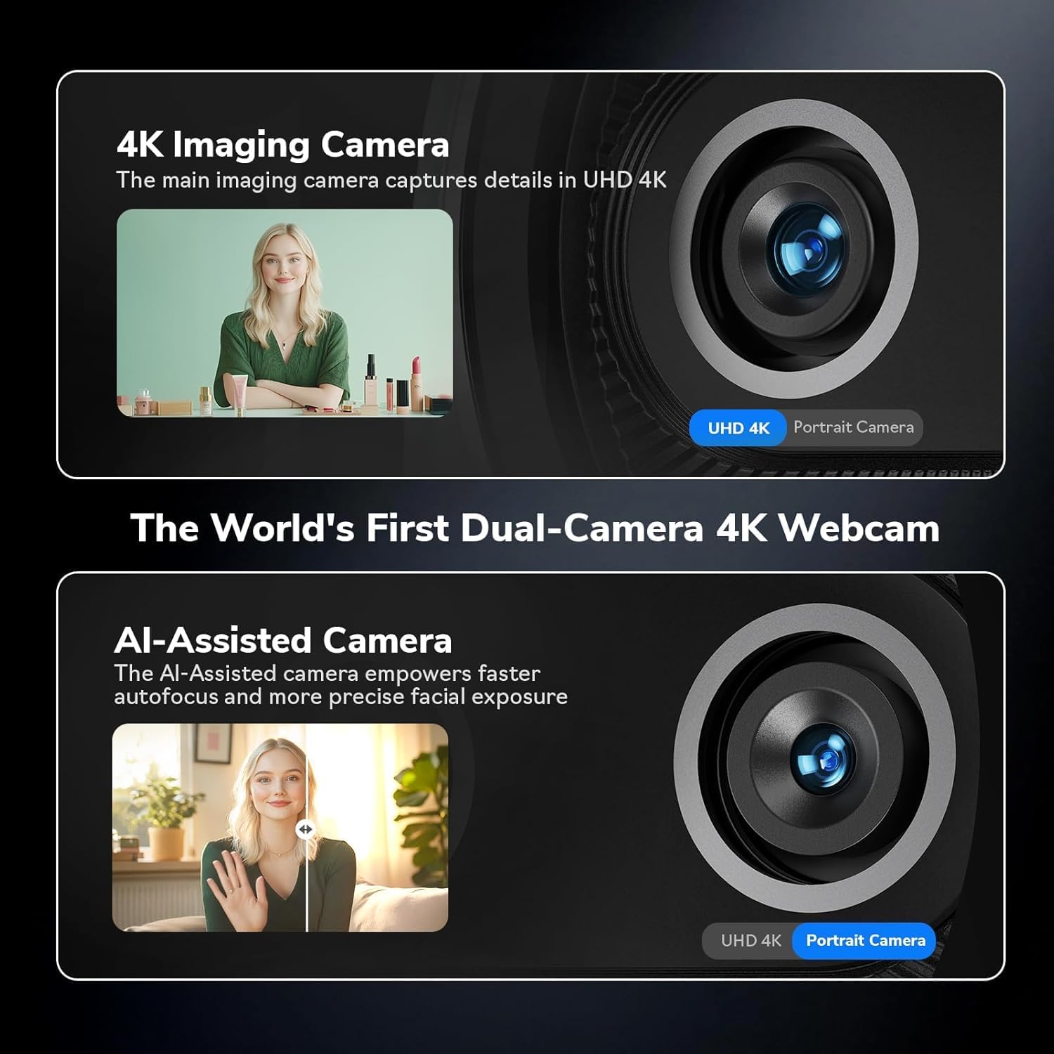 Webcam 4K EMEET Dual-Camera AI - Desk Setup Streaming recensie en prijs