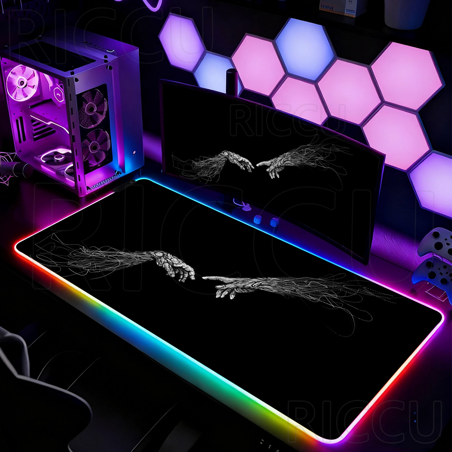 RGB XXL HD Grote Zwart-Witte G - Desk Setup Keyboard recensie en prijs