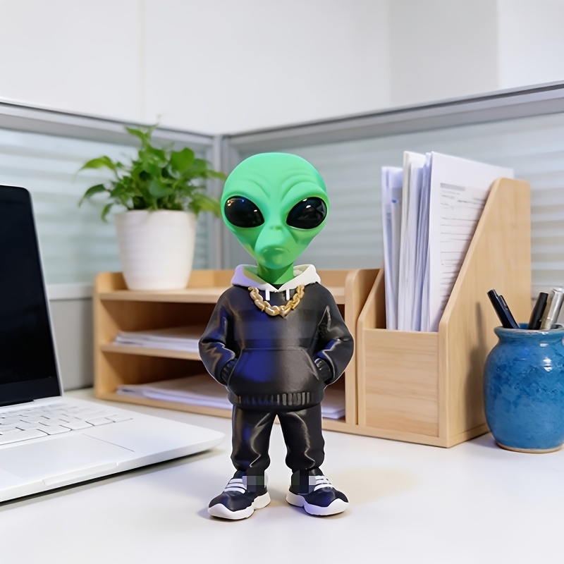 1 stuk groene alienfiguur met  - Desk Setup Home recensie en prijs