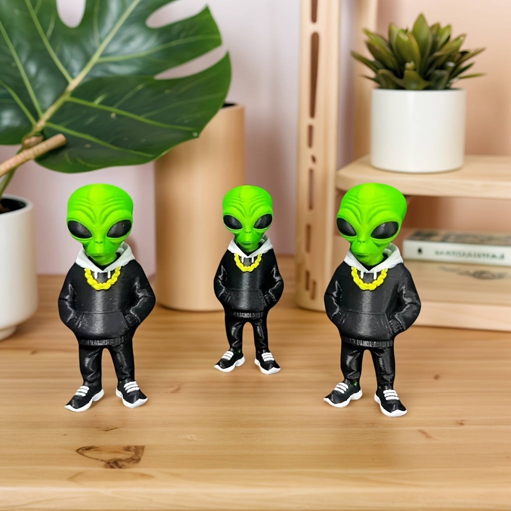 1 stuk groene alienfiguur met  - Desk Setup Home recensie en prijs